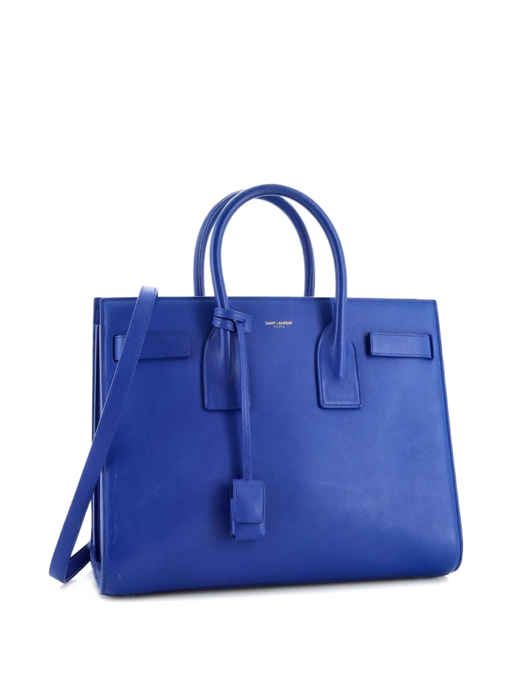 SAINT LAURENT Pre-owned Sac De Jour Bag Leather Small Satchel In Blue