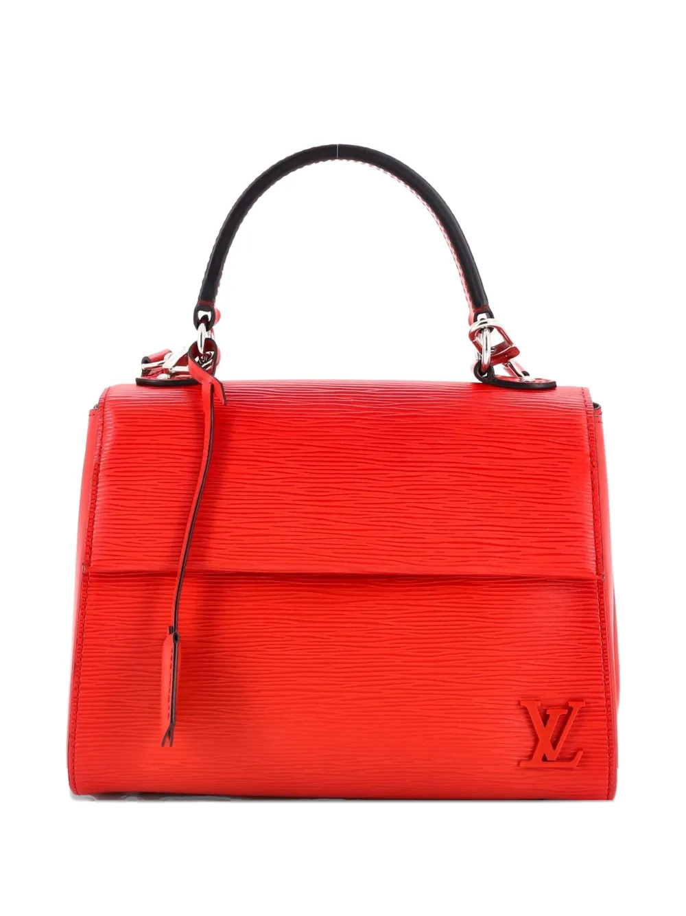 Pre-owned Louis Vuitton Cluny Top Handle Bag Epi Leather Bb Satchel In Red