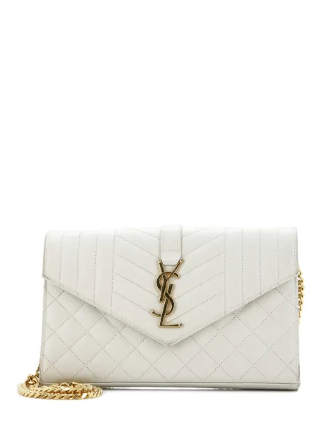 Saint Laurent Pre-Owned Classic Monogram Chain Wallet Mixed Matelasse Leather Medium crossbody bag