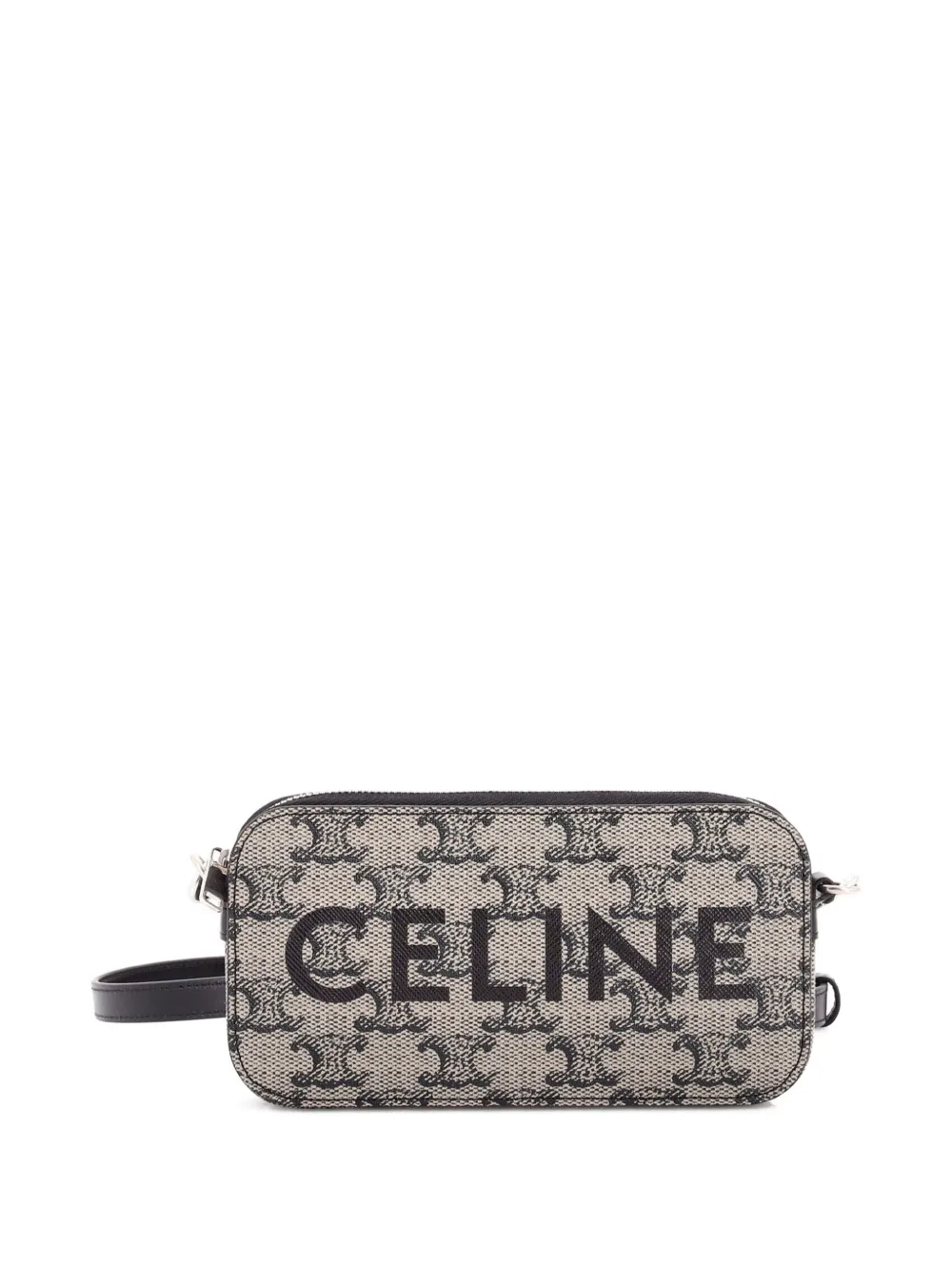 Celine Pre-Owned Horizontal Pouch Crossbody Bag Logo Triomphe Coated Canvas shoulder bag | Black | Image 1