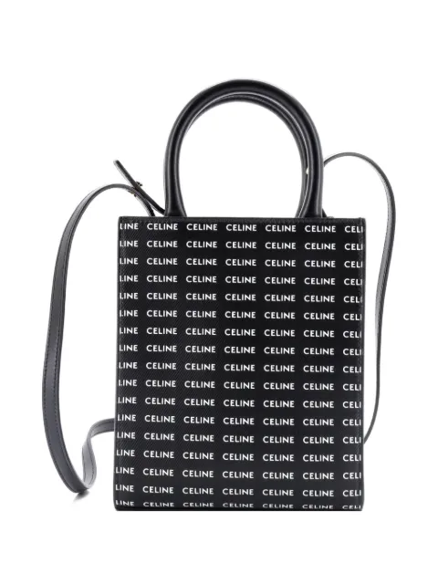 Celine Pre-Owned Vertical Cabas All Over Logo Print Leather Mini tote bag