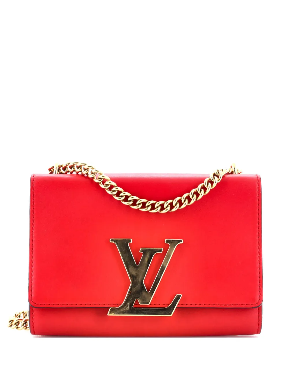 Louis Vuitton Pre-Owned Chain Louise Clutch Leather MM shoulder bag - Rosso