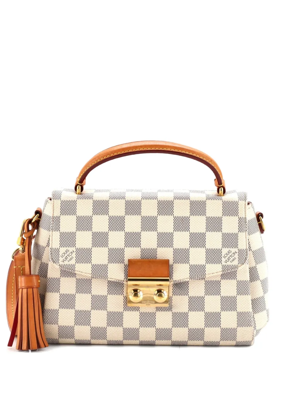 Pre-owned Louis Vuitton Croisette Handbag Damier Crossbody Bag In White