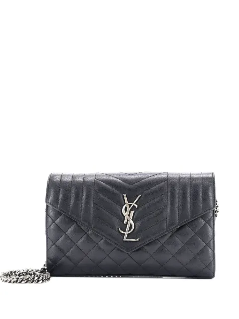 Saint Laurent Pre-Owned Classic Monogram Chain Wallet Mixed Matelasse Leather Medium crossbody bag