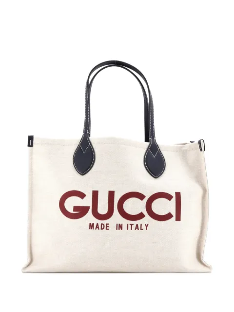 Gucci Pre-Owned Logo Shopper Printed Canvas Medium tote bag