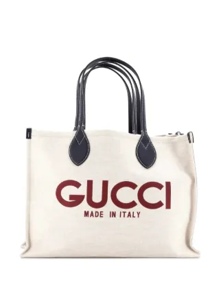 Gucci Pre-Owned ロゴ トートバッグ | ニュートラル | FARFETCH JP
