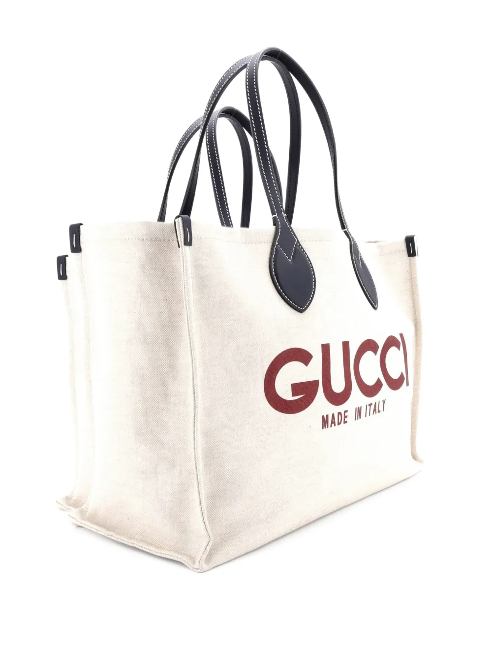 Logo Shopper Printed Canvas Medium Tote Bag