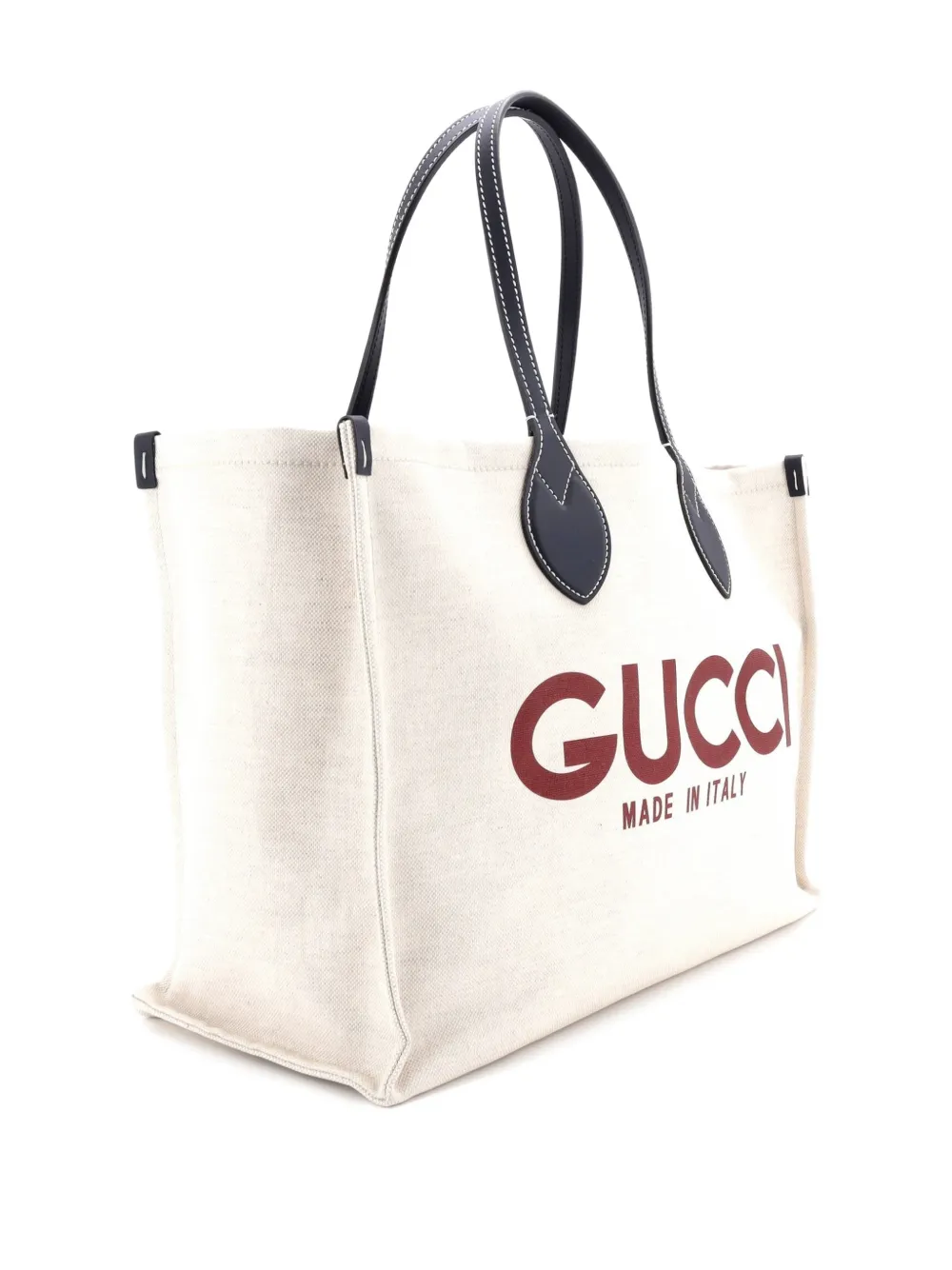 Logo Shopper Printed Canvas Medium Tote Bag