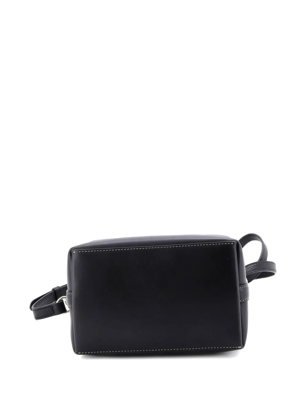 Emblem Leather Small Bucket Bag