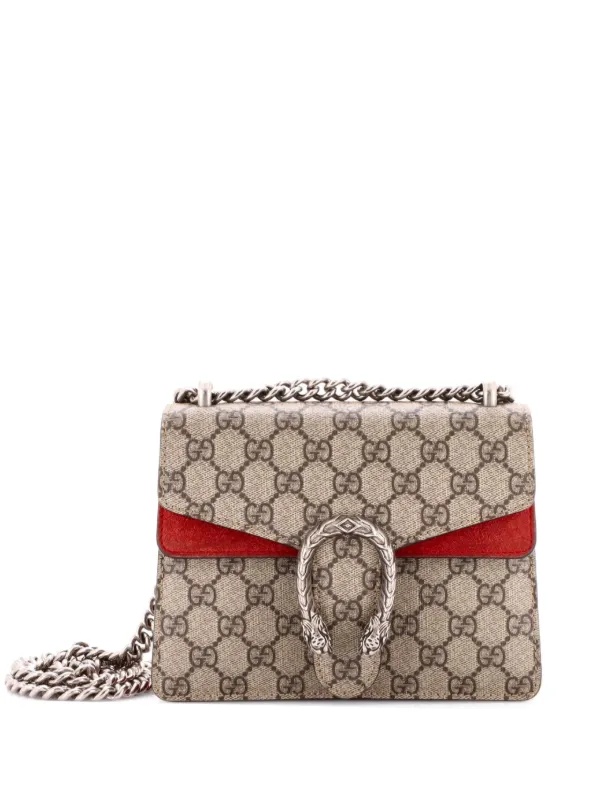 Gucci Pre-owned Dionysus Bag GG Coated Canvas Mini Crossbody Bag in Brown