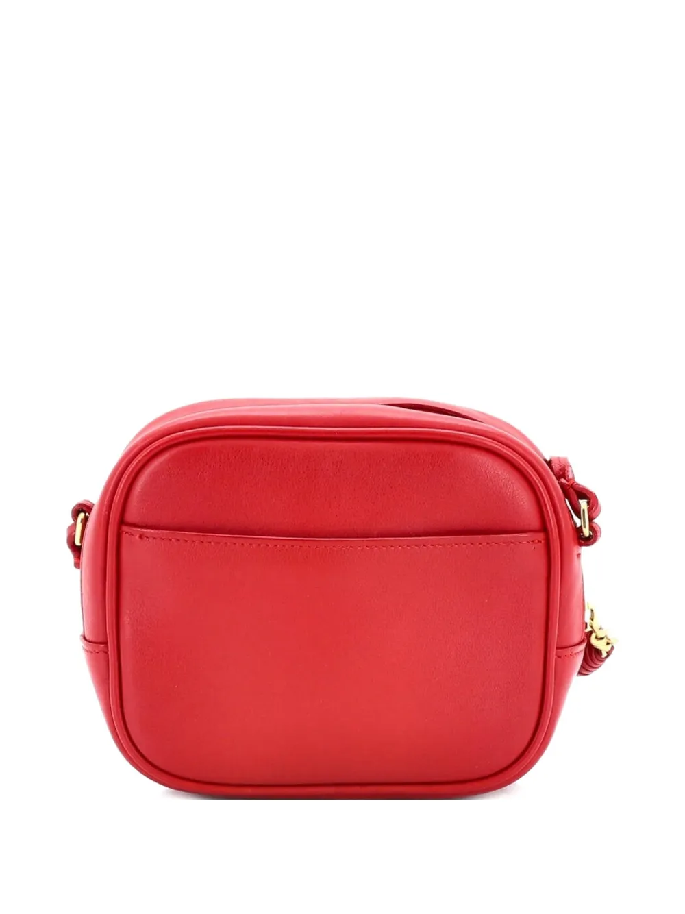 Pre-owned Saint Laurent Classic Monogram Blogger Leather Small Crossbody Bag In Red