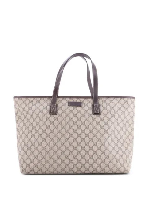 Gucci Pre-Owned Plus GG Coated Canvas with Leather Large tote bag