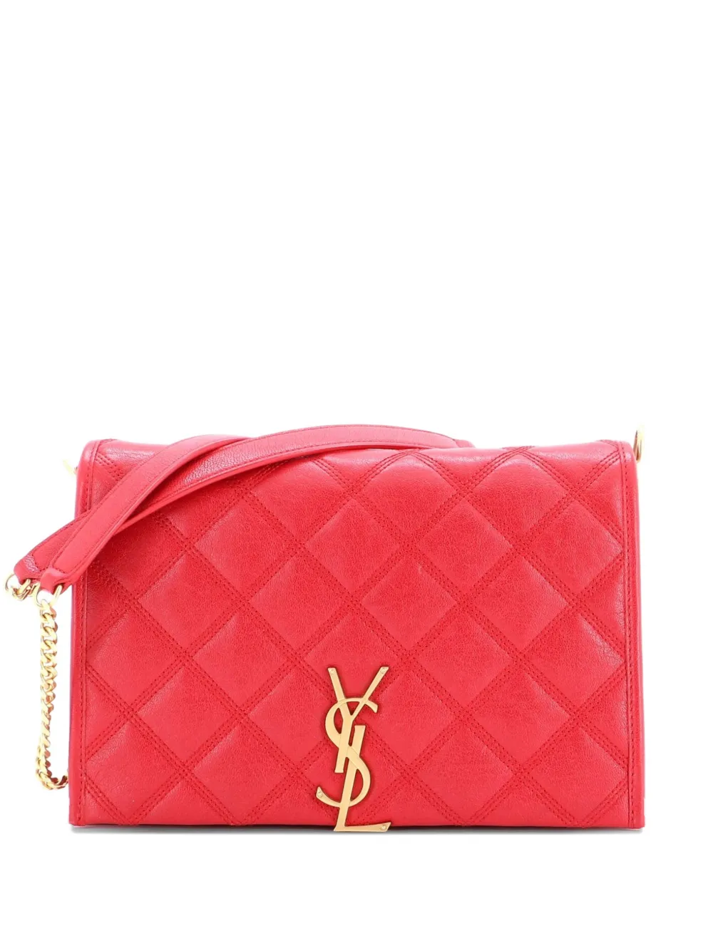 Saint Laurent Pre-Owned Becky Quilted Leather Mini shoulder bag - Rosso