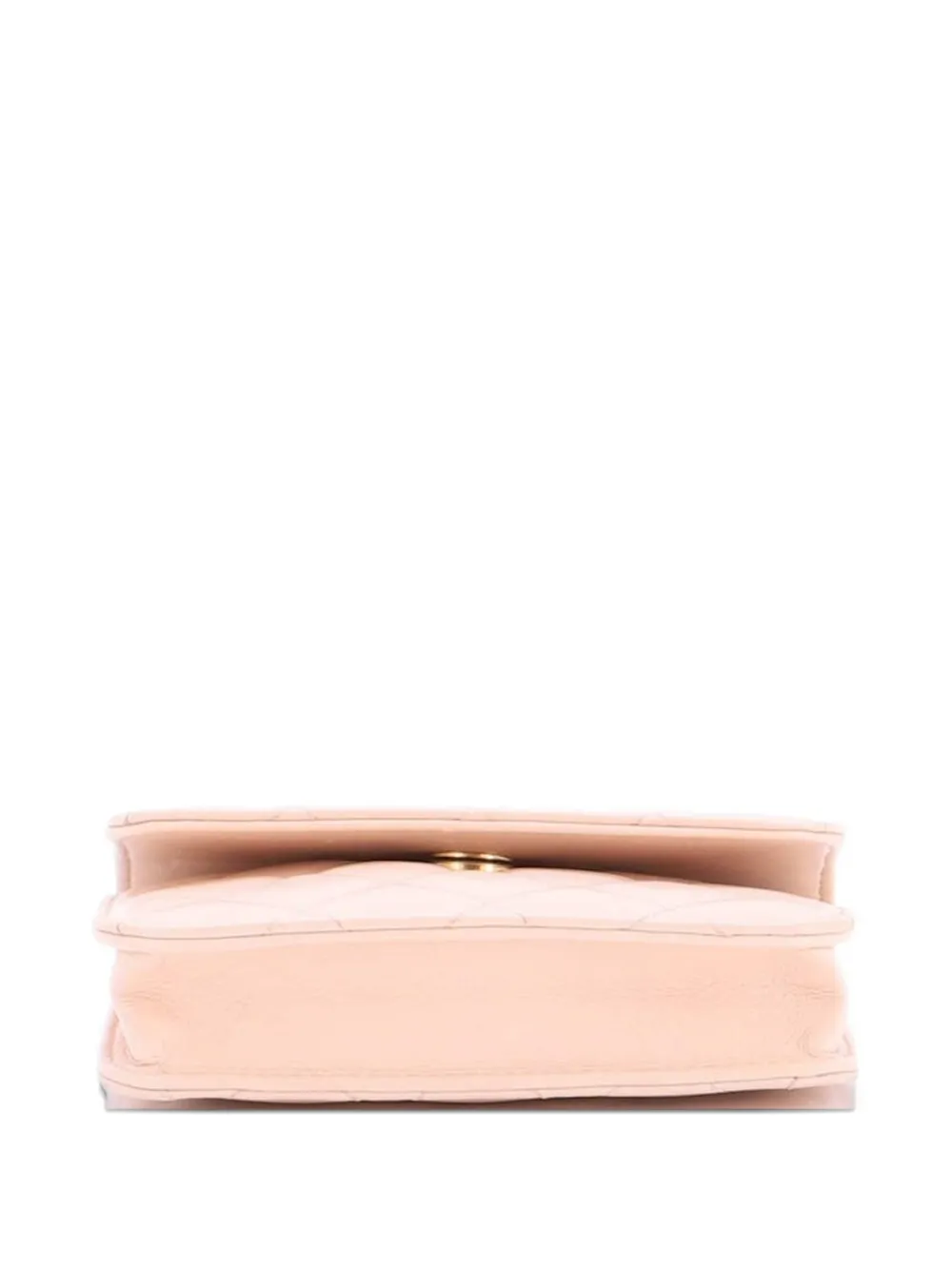 Pre-owned Chanel Pearl Crush Flap Clutch With Chain Quilted Lambskin Mini Crossbody Bag In Neutral