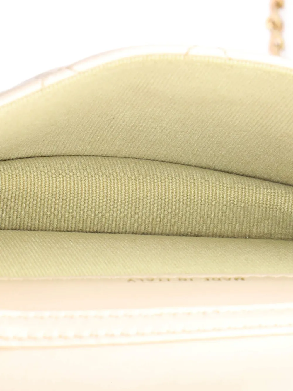 Pre-owned Chanel Pearl Crush Flap Clutch With Chain Quilted Lambskin Mini Crossbody Bag In Neutral