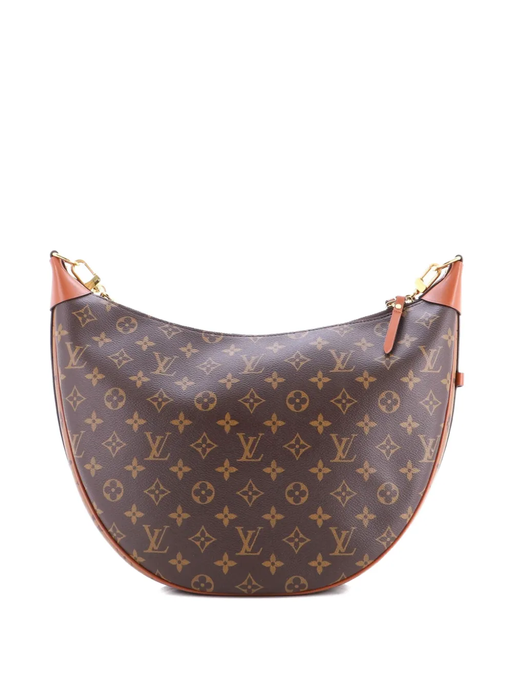 Pre-owned Louis Vuitton Loop Reverse Monogram Canvas Hobo Bag In Brown