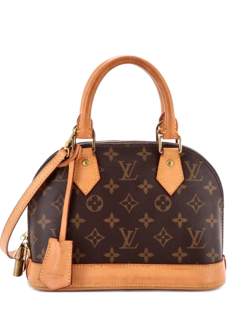 Pre-owned Louis Vuitton Alma Handbag Monogram Canvas Bb Crossbody Bag In Brown