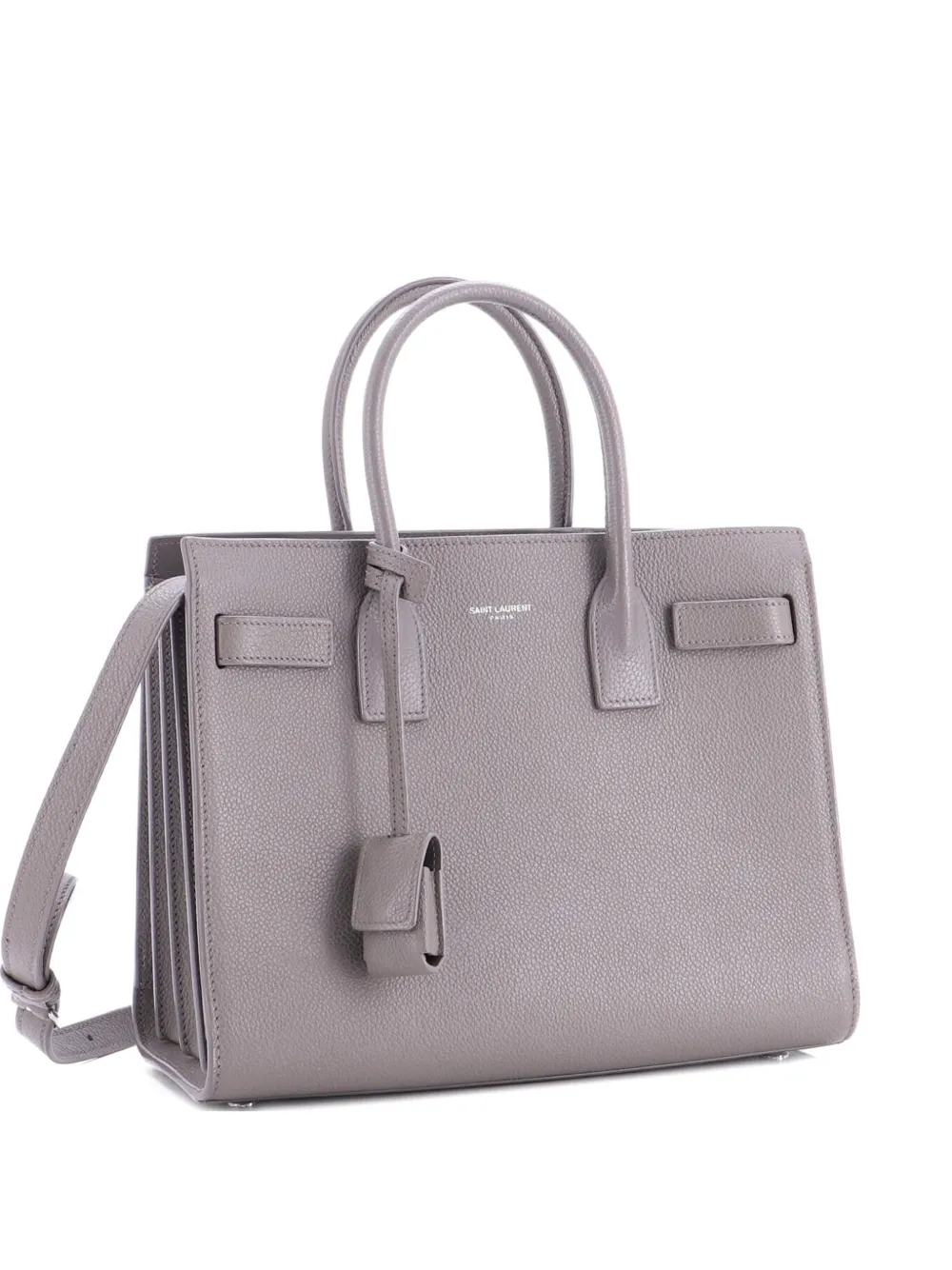 Pre-owned Saint Laurent Sac De Jour Nm Bag Leather Baby Tote Bag In Gray