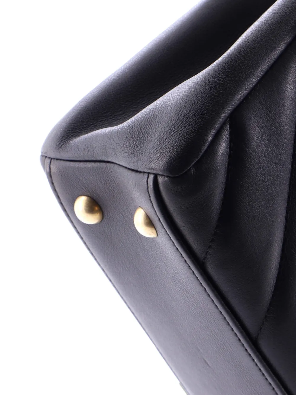 Pre-owned Chanel In The City Top Handle Flap Bag Mixed Quilt Calfskin Medium Shoulder Bag In Black