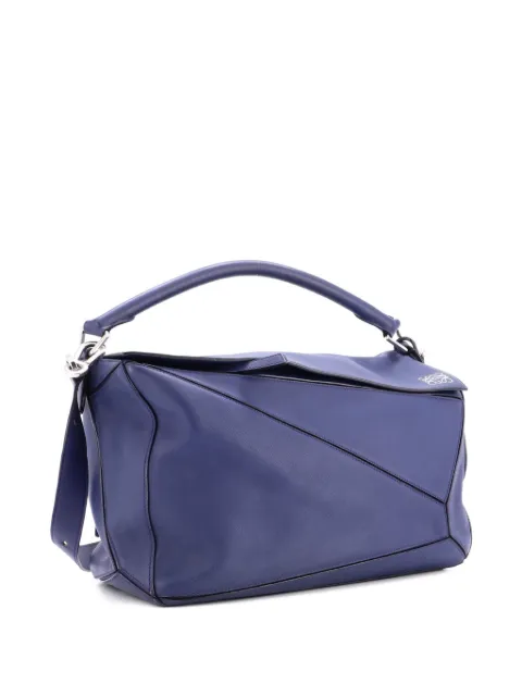 Loewe Pre-Owned bolsa satchel Puzzle grande de piel