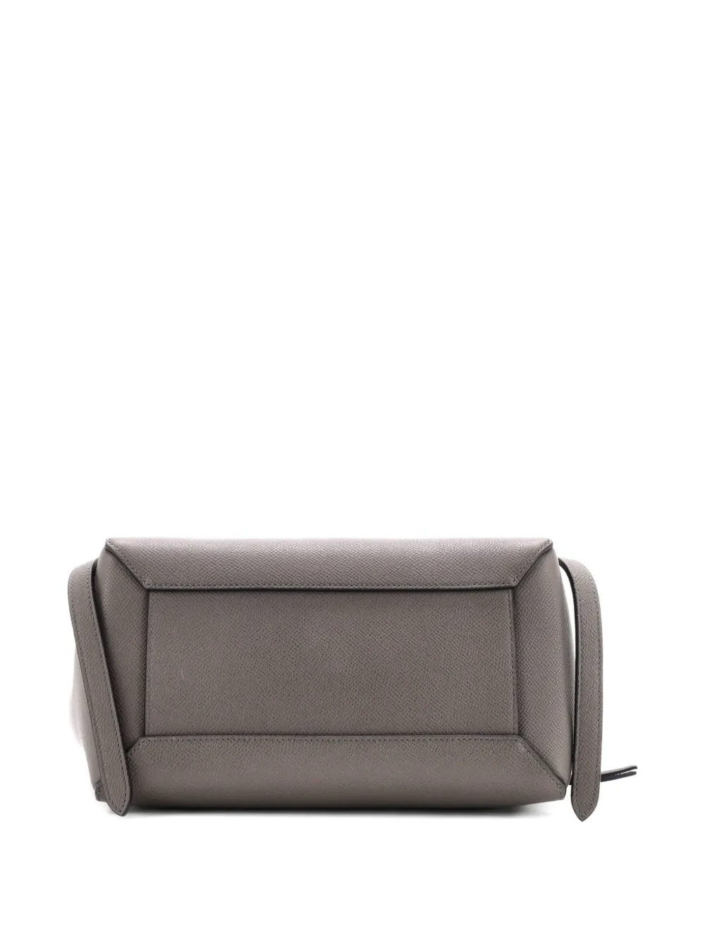 CELINE Pre-owned Belt Bag Textured Leather Micro Satchel In Gray