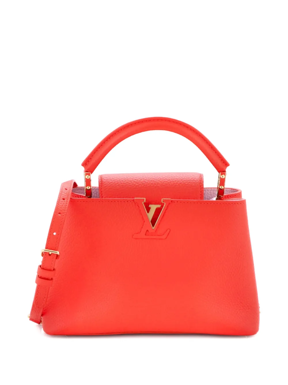 Louis Vuitton Pre-Owned Braided Chain Capucines Bag Taurillion Leather BB satchel - Rosso