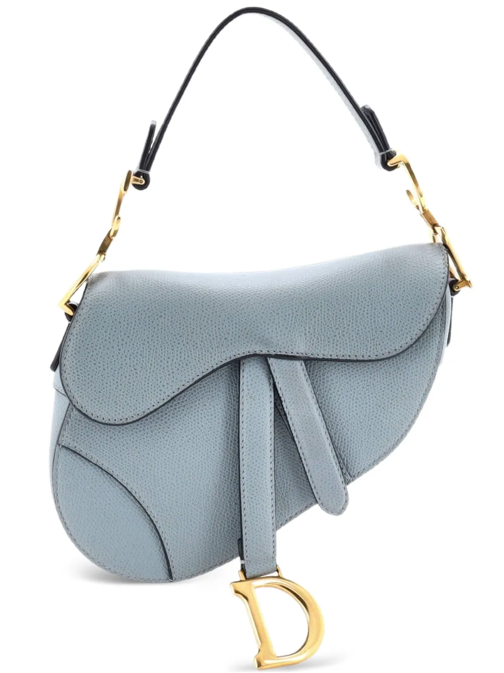Christian Dior Pre-Owned Saddle Handbag Leather Mini shoulder bag - Blu