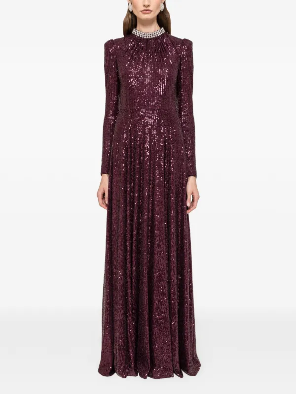 burgundy embellished maxi dress Holiday Joy Sequin Maxi Dress Burgundy
