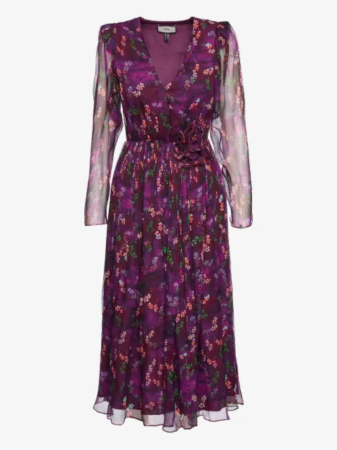 NISSA vestido corto con aplique floral