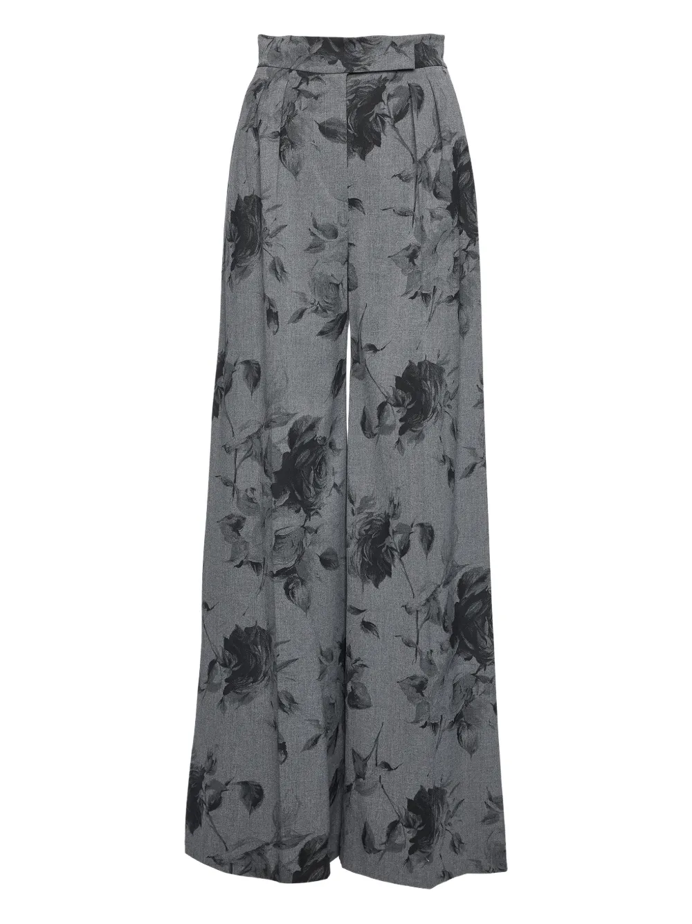 NISSA floral-print trousers | Grey | Image 1
