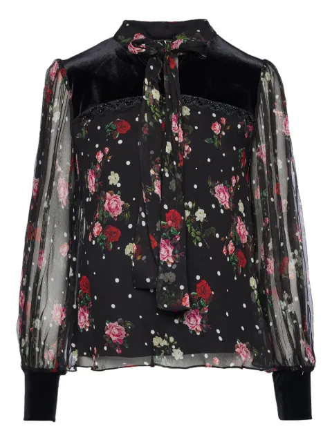 NISSA floral polka-dot top