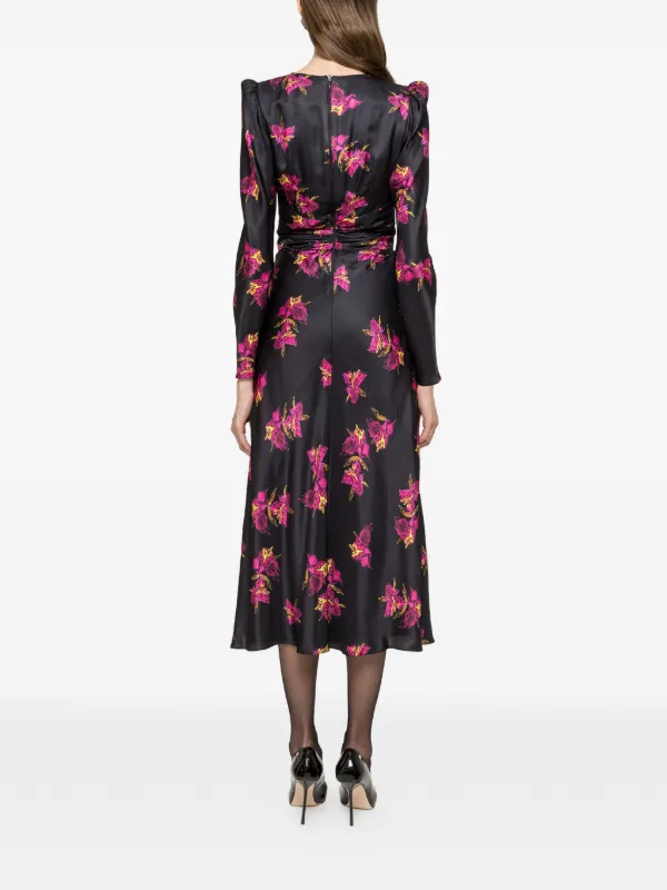 knee length dresses for ladies Ramy Brook Cecilia Belted Midi Dress in Navy