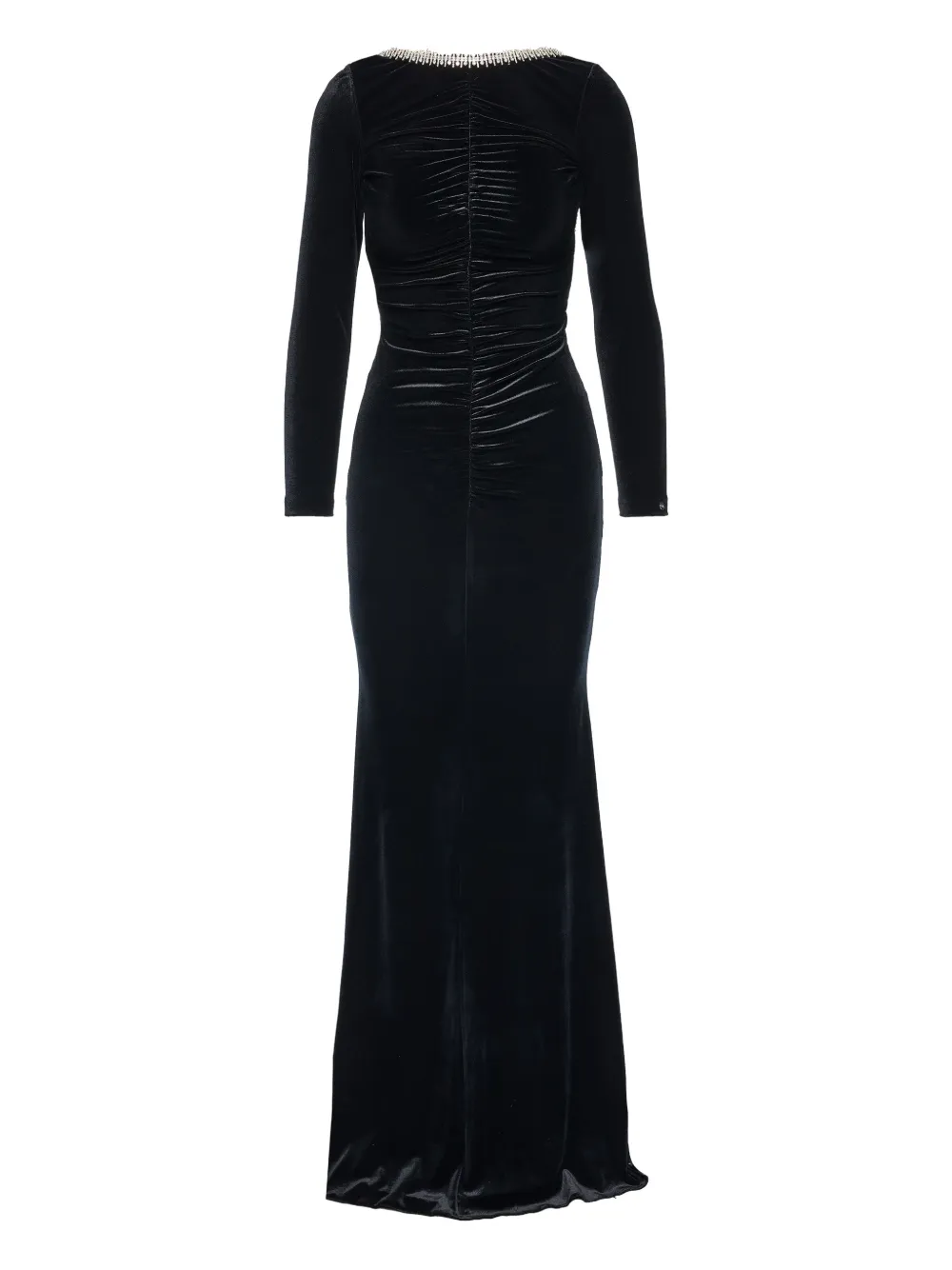 NISSA backless textured maxi dress | Black | Image 1