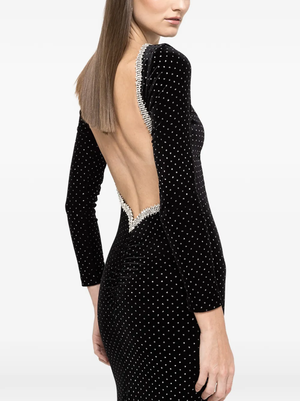 NISSA Fluwelen maxi-jurk Zwart
