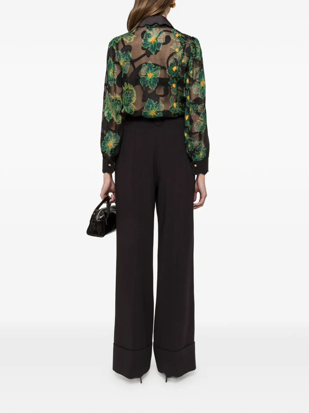  Nissa Floral Top - Black 