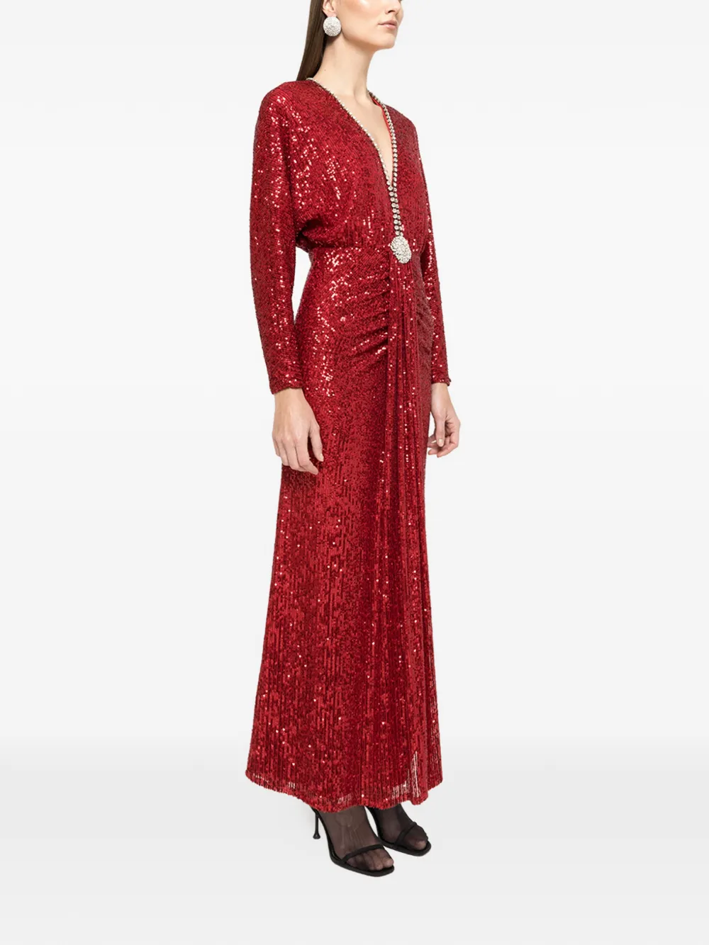 nissa red dress Backless maxi dress | RS15059