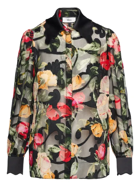 NISSA printed scalloped top