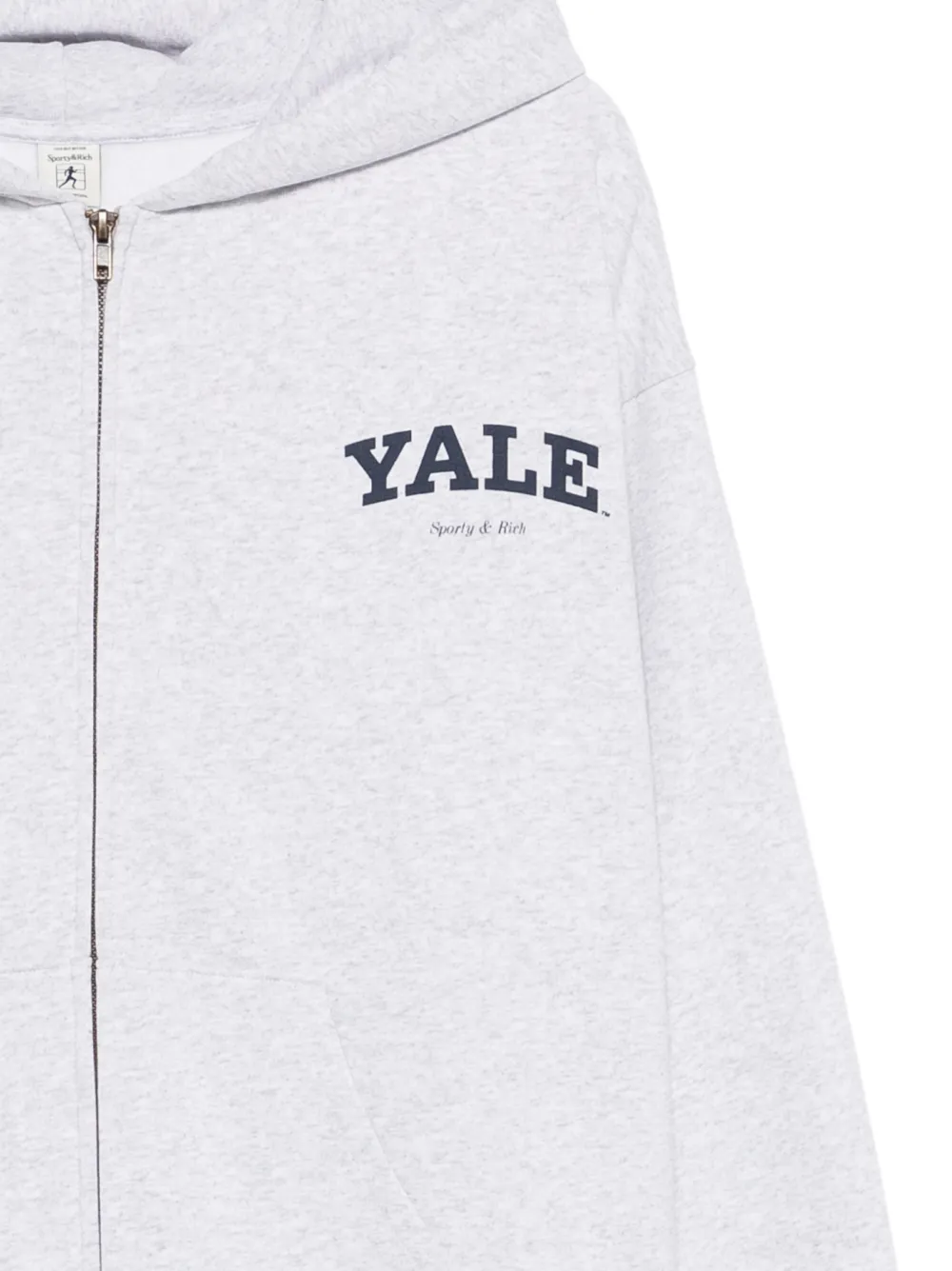 Sporty And Rich Zip-up Hoodie In White