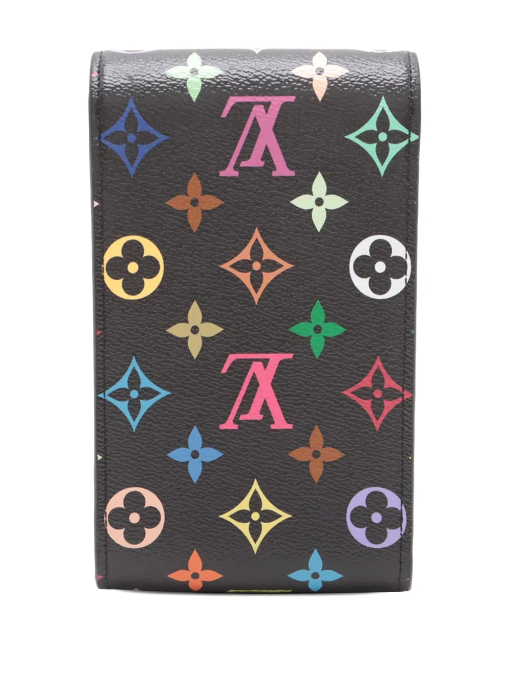Pre-owned Louis Vuitton 2021-2025 Takashi Murakami Monogram Multicolore Metis Phone Pouch Crossbody Bag In Black