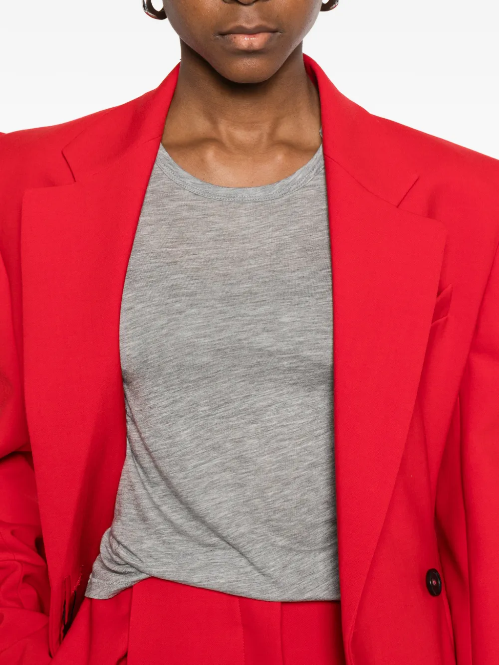 ANINE BING Sylvie T-shirt met ronde hals en korte mouwen Grijs