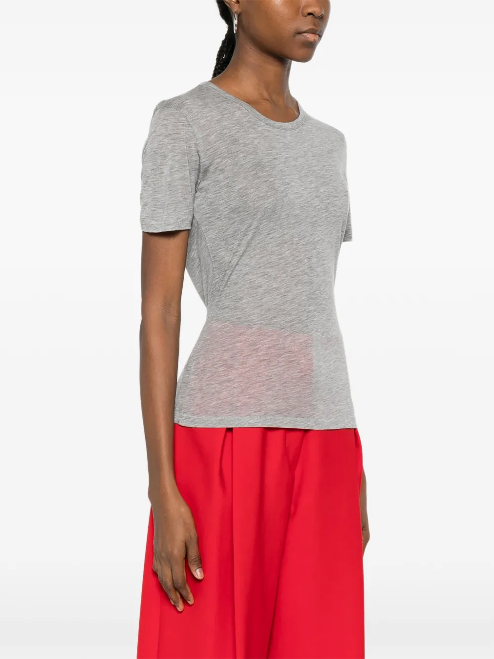 ANINE BING Sylvie T-shirt met ronde hals en korte mouwen Grijs