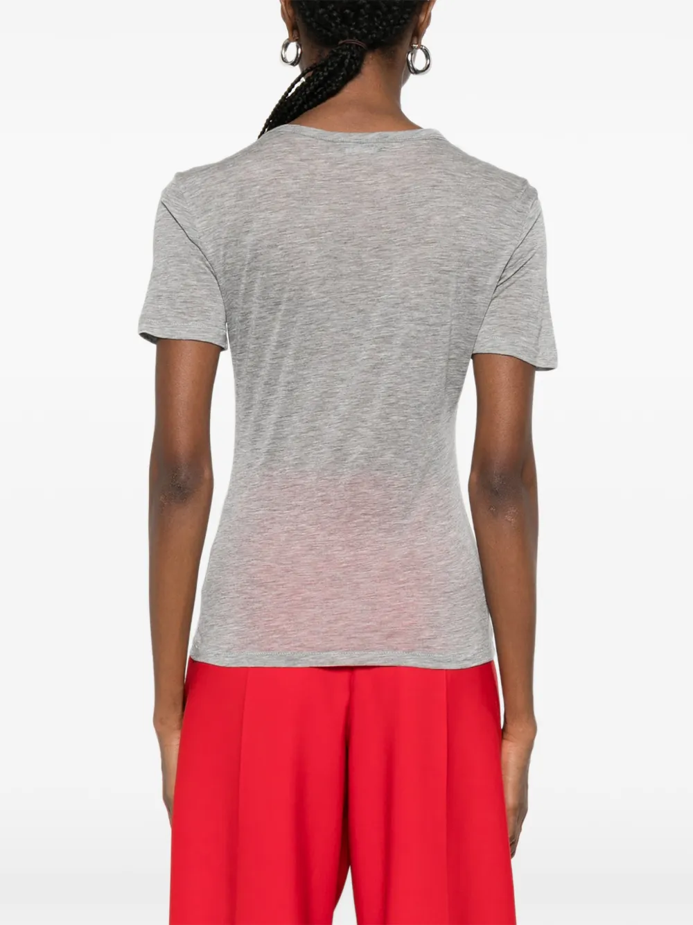 ANINE BING Sylvie T-shirt met ronde hals en korte mouwen Grijs
