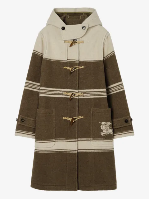 Burberry trenca con capucha y motivo de rayas