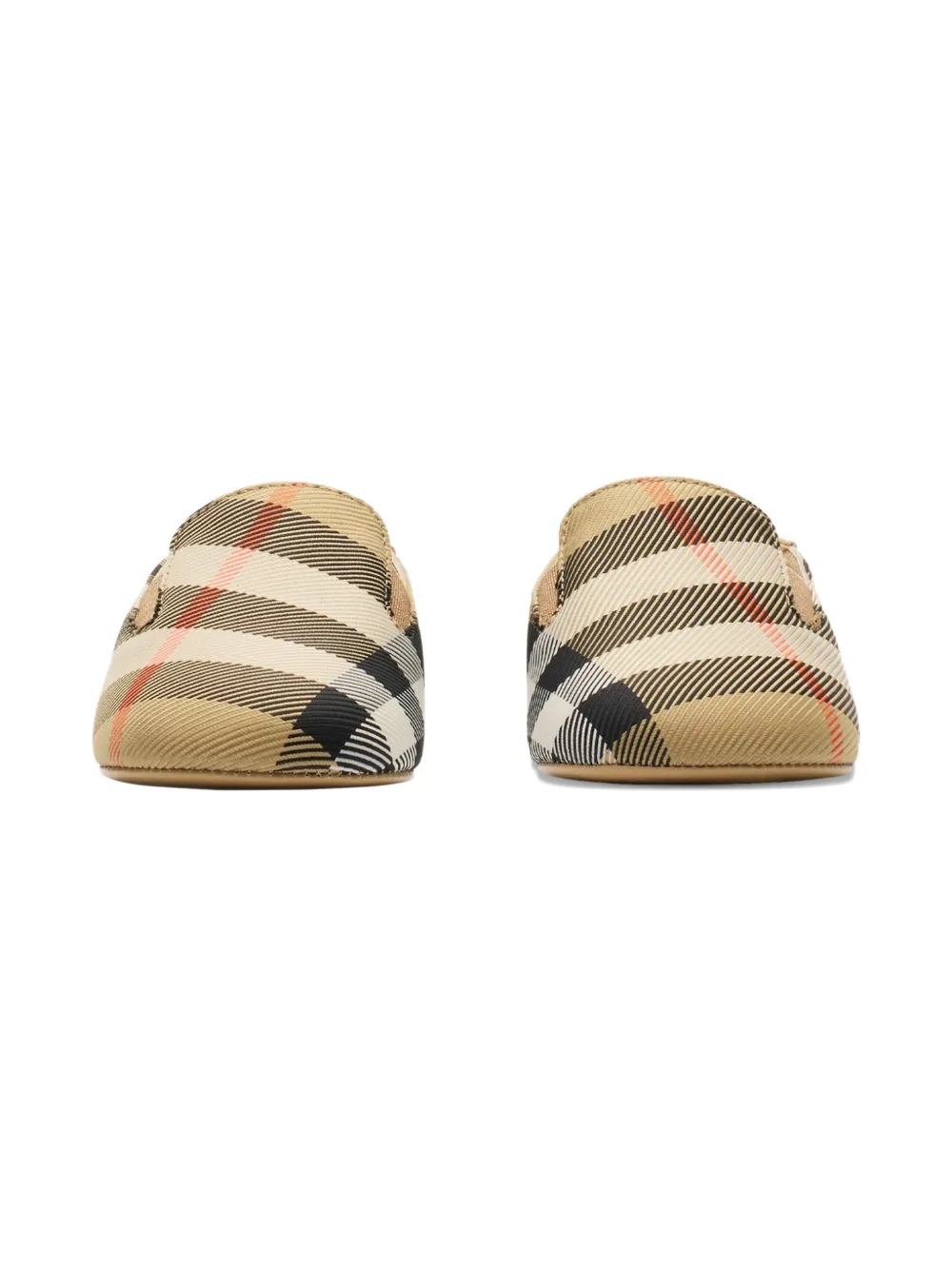 Burberry Kids Geruite babyschoentjes Beige