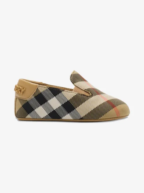 Burberry Kids chaussures de pré-marche à carreaux