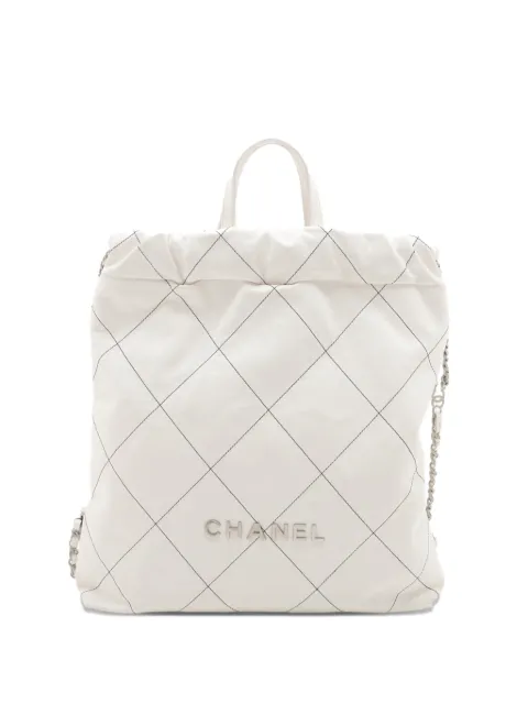 CHANEL Pre-Owned 2021-2025 Large Shiny Quilted Calfskin 22 backpack