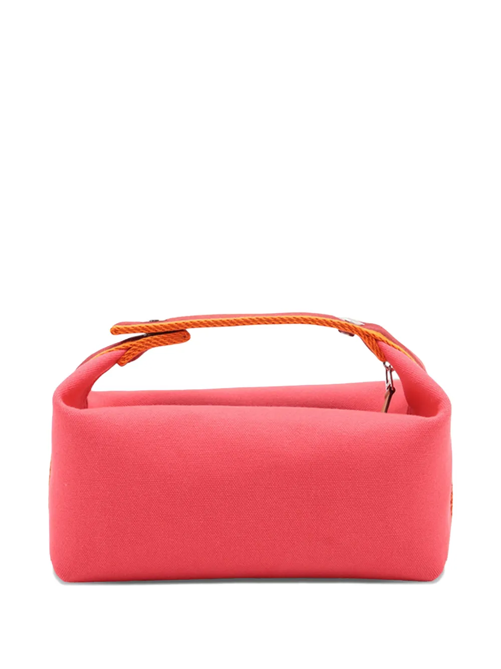 Pre-owned Hermes 2020-2025 Small Canvas Bride A Brac Case Vanity Bag In Pink