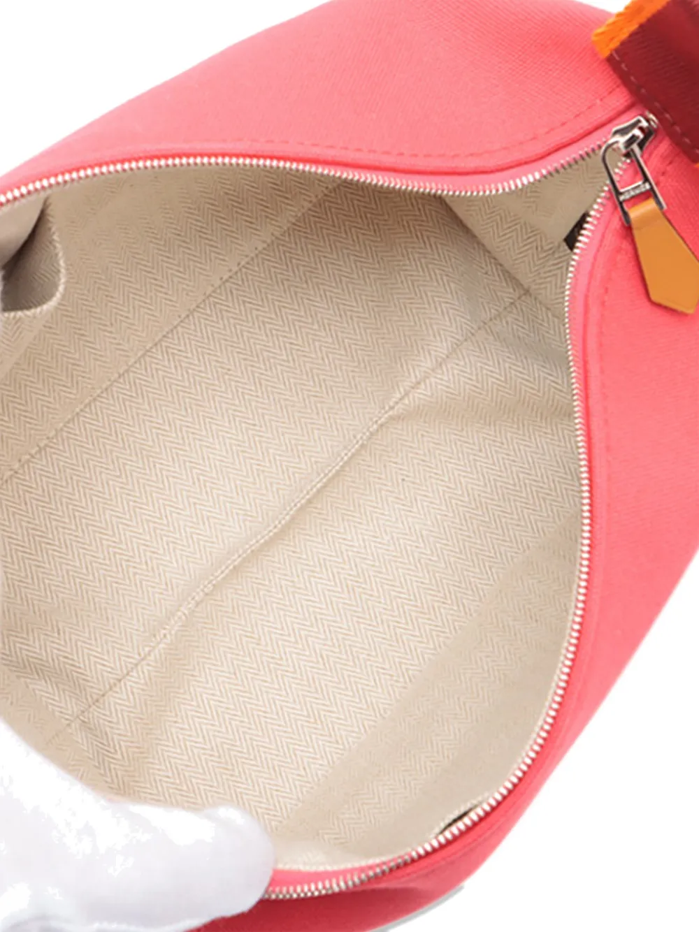 Pre-owned Hermes 2020-2025 Small Canvas Bride A Brac Case Vanity Bag In Pink