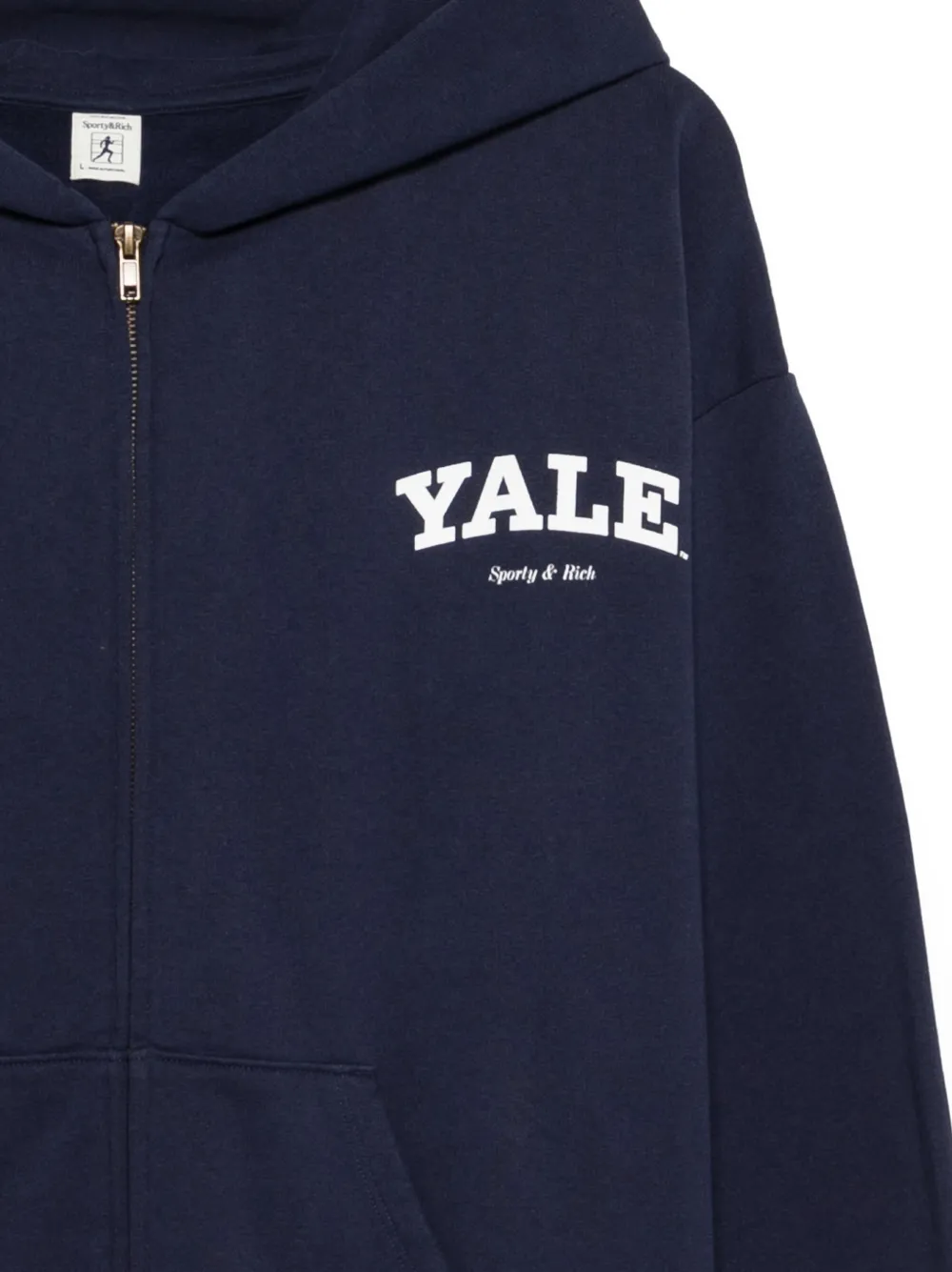 Sporty And Rich Zip-up Hoodie In Blue