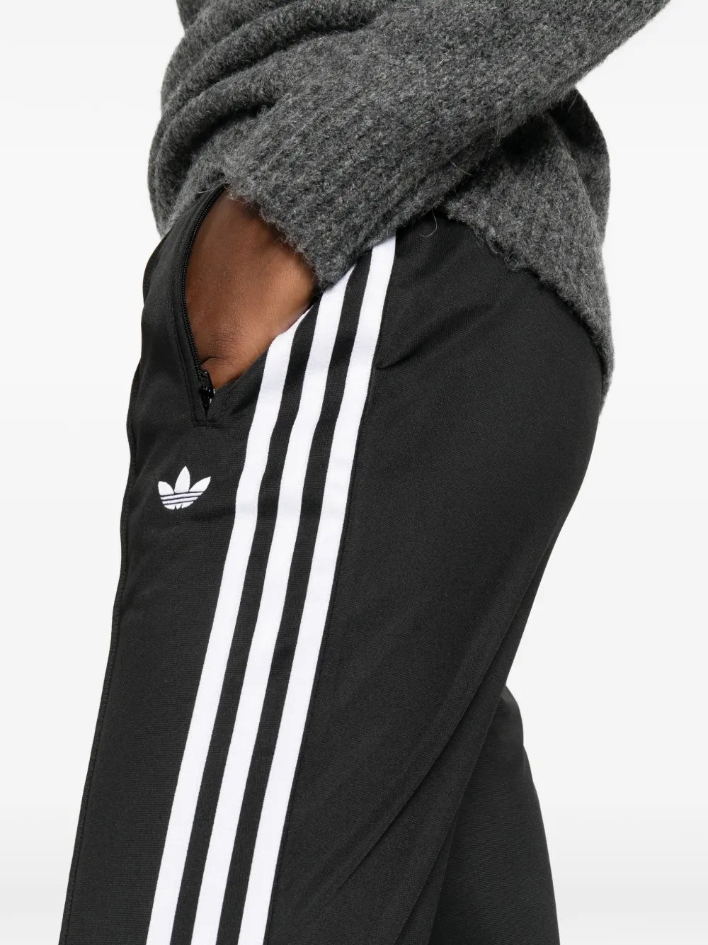 Adidas Originals Bb Firebird Striped Track Pants In Black